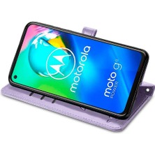 BDT Boutique Moto G8 Için Kılıf Güç Kapak Kapak Karikatür Hayvanlar Darbeye Deri Kılıf (Yurt Dışından)