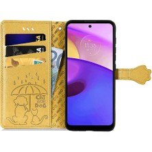 BDT Boutique Moto E40 Darbeye Kapak Kapak Karikatür Hayvanlar Için Kılıf Kısa Kayış Vaka (Yurt Dışından)