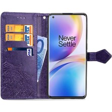 BDT Boutique Oneplus 8 Için Kılıf Pro Darbeye Deri Kılıf Zarif Desen Basit (Yurt Dışından)