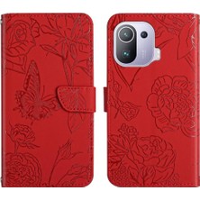 BDT Boutique Xiaomi 11 Pro Pu Deri Flip Kapak Bilek Kayışı ile Anti-Damla (Yurt Dışından)