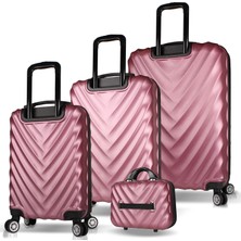 My Valice Lotus Abs 4'lü Travel Valiz Seti Rose