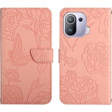 BDT Boutique Xiaomi 11 Pro Pu Deri Flip Kapak Bilek Kayışı ile Anti-Damla (Yurt Dışından)