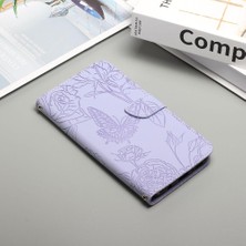 BDT Boutique Oppo Case 6 5g Için Pu Deri Kapak Çevirin Çiçekler ve Kelebekler (Yurt Dışından)