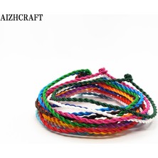Qiuhong Shop M19-21CM Stili Koyu Pembe 10 Adet Aızhcraft 17 Renk Tibet Budist Aşk Şanslı Çekicilik Tibet Bilezik ve Halhal Kadın Erkek El Yapımı Basit 2-Threads Halat (Yurt Dışından)