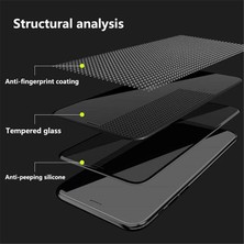 MTK Moveteck Apple Iphone 14 Uyumlu Hayalet Ekran Koruyucu Cam 5d Privacy Yandan Görünmez Gizlilik Sağlayan Ekran Koruyucu Camı Tam Kaplar