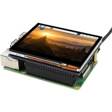 WaveShare Raspberry Pi Için 3.5inç Kapasitif Dokunmatik LCD Ekran Modülü - 640×480 Piksel Dpı - IPS - Sertleştirilmiş Cam Kapak - Düşük Güç