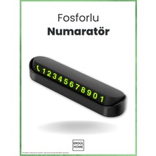Ergül Home Araç İçi Park Telefon Numarası Fosforlu Numaratör Oto Cam Kartı