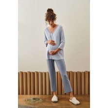 Hays Kadın Anne Adayı Modal Dantel Detaylı Pijama Takımı