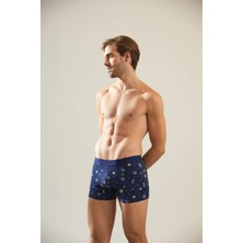 Syah Erkek Pamuklu Beli Lastikli Boxer