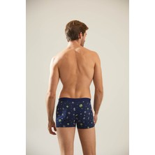 Syah Erkek Pamuklu Beli Lastikli Boxer