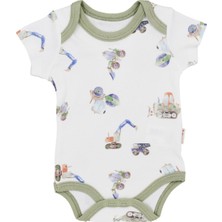 Tiffany Baby Tiffany Work Machine Theme Yarım Kol Bebek Body 13008