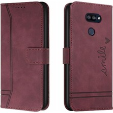 BDT Market Lg K40S Flip Folio Cüzdan Için Telefon Kılıfı El Kayışı Manyetik Kapatma Pu (Yurt Dışından)