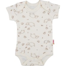 Tiffany Baby Lamb Organik Theme Yarım Kol Bebek Body 20008