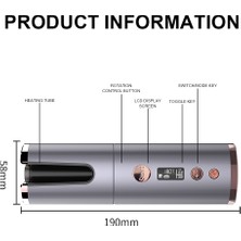 Yiqln Lx-Şarj Edilebilir Saç Maşası Elektrikli Perma-Uzay Grisi (Yurt Dışından)