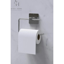 Atacı Home Yapışkanlı Gümüş Rulo Havluluk Wc Kağıtlık ve Çember Havluluk Banyo Mutfak 3'lü Set