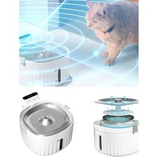 Parspetseramik Kedi Köpek Su Pınarı 2 Lt Kablosuz Şarz Edilebilir Otomatik Suluk Hareket Sensörlü