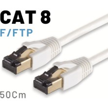 IRENIS 50 cm Cat8 Kablo F/ftp Lszh Ethernet Network Lan Ağ Kablosu