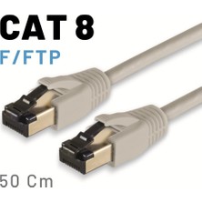 IRENIS 50 cm Cat8 Kablo F/ftp Lszh Ethernet Network Lan Ağ Kablosu