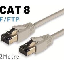 IRENIS 3 Metre Cat8 Kablo F/ftp Lszh Ethernet Network Lan Ağ Kablosu