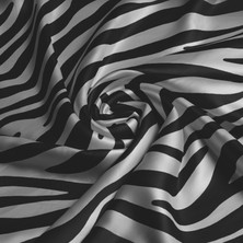 Akipek Büyük Zebra Motifleri Gri