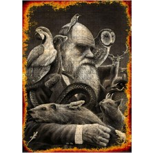 Tablomega Ahşap Mdf Puzzle Yapboz Darwin 500 Parça 50*70 cm