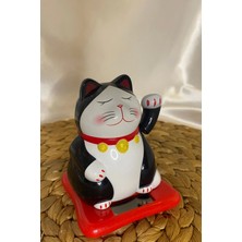 Rahan Maneki Neko Feng Shui Bereket Şans Mutluluk Çağıran Şans Kedisi Solar Panelli Hareketli Pati Maneki Neko Feng Shui 01