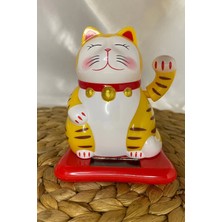 Rahan Maneki Neko Feng Shui Bereket Şans Mutluluk Çağıran Şans Kedisi Solar Panelli Hareketli Pati Maneki Neko Feng Shui 01