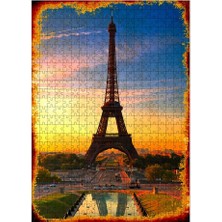 Tablomega Ahşap Mdf Puzzle Yapboz Paris Eyfel Kulesi 500 Parça 50*70 cm