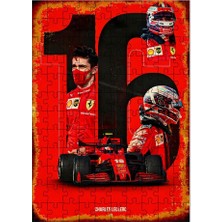 Tablomega Ahşap Mdf Puzzle Yapboz Ferrari Charles Leclerc 120 Parça 25*35 cm