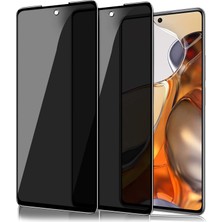 MTK Moveteck Xiaomi Mi 11T Pro Uyumlu Hayalet Ekran Koruyucu Cam 5d Privacy Yandan Görünmez Gizlilik Sağlayan Ekran Koruyucu Camı Tam Kaplar