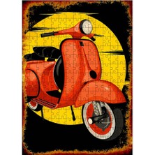 Tablomega Ahşap Mdf Puzzle Yapboz Güneş ve Vespa 255 Parça 35*50 cm