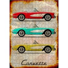 Tablomega Ahşap Mdf Puzzle Yapboz Corvette 255 Parça 35*50 cm