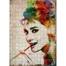 Tablomega Ahşap Mdf Puzzle Yapboz Audrey Hepburn 255 Parça 35*50 cm