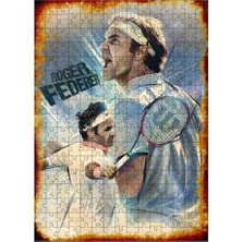 Tablomega Ahşap Mdf Puzzle Yapboz Roger Federer 255 Parça 35*50 cm