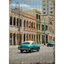 Tablomega Ahşap Mdf Puzzle Yapboz Küba Havana Otomobilleri 255 Parça 35*50 cm