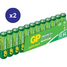 Gp 24'lü Greencell Aa Boy Kalem Çinko Karbon Pil (GP15G-VS12)