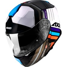 Axxıs Gecko Sv Epıc B7 Gloss Blue Çene Açılır Kask