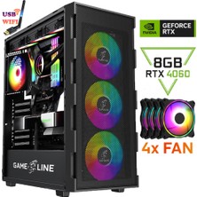 Gameline FR12 Ryzen 7 5700X 32GB Ddr4 1tb SSD RTX4060 8gb Oyuncu Masaüstü Bilgisayar