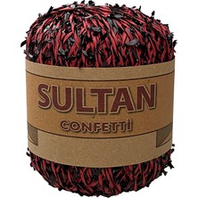 Sultan Konfetili Ip 50 Gr. 65 Mt. | Siyah Kırmızı