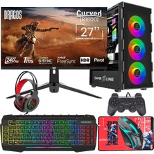 Gameline FR62 Ryzen 5 5500 16GB Ddr4 500GB SSD RTX4060 8gb 27" 240 Hz Pivot Oyuncu Masaüstü Bilgisayar