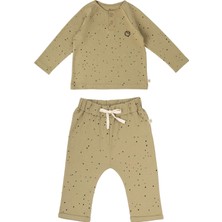 Little Gusto Bebek Pijama Takımı Cosmos Haki Organik  Pamuk
