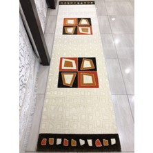 Burak Halı Samyeli 10820 Wo 80X300 Turuncu Krem 3 Metre Yolluk !