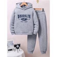 Arya Fi Life Erkek/kız Çocuk Gri Brooklyn Baskılı Eşofman Takımı