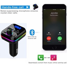 Xiaofeng Bluetooth Handsfree Kablosuz Araç Mp3 Fm Verici - 3.1A Desteği Bluetooth Müzik ve Çağrı Akıllı Hızlı Şarj Araç Çalar Adaptörü Araba Fm Verici Alıcı (Yurt Dışından)