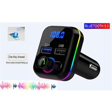 Xiaofeng Bluetooth Handsfree Kablosuz Araç Mp3 Fm Verici - 3.1A Desteği Bluetooth Müzik ve Çağrı Akıllı Hızlı Şarj Araç Çalar Adaptörü Araba Fm Verici Alıcı (Yurt Dışından)