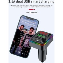 Xiaofeng Bluetooth 5.0 Fm Verici Araç Kiti: Kablosuz Radyo Modülatörü, Çift USB ve Type-C Pd Hızlı Şarj, Hifi Bas Mp3 Çalar, Mikrofonla Ahizesiz Arama, 12V Çakmak Için Ses Alıcısı (Yurt Dışından)