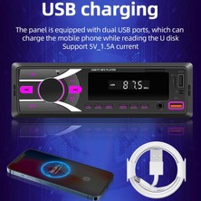 Xiaofeng Araç Stereo Sistemi, Bluetooth'lu Tek Dın Araç Stereosu, LCD Ekranlı Çok Fonksiyonlu Araç Mp3'ü 7 Renkli Işık, Am Fm Radyo Desteği U Disk Aux Multimedya Oynatıcı (Yurt Dışından)