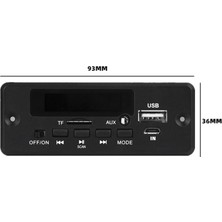 Xiaofeng 2X25W 50W Amplifikatör Mp3 Çalar Dekoder Kurulu 5V-12V Bluetooth 5.0 Araba Fm Radyo Modülü Desteği Tf USB Aux Çalar Dekoder (Yurt Dışından)