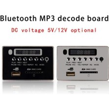 Xiaofeng Mp3 Dekoder Kurulu 5/12 V Araba Kablosuz Bluetooth Mp3 Dekoder Modülü USB Tf Fm Radyo Ses Kartı Siyah 5 V (Yurt Dışından)