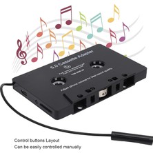 Xiaofeng Araba Bluetooth5.0 Kaset Alıcısı, Bluetooth5.0 Kaset Adaptörü, Bluetooth5.0 Bant Dönüştürücü Mp3 Çalar Ses Dönüştürücü Araba Siyahı Için (Yurt Dışından)